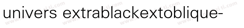 univers extrablackextoblique字体转换